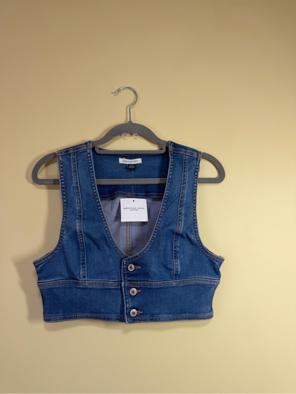 American Eagle Outfitters Blue Denim Vest NWT